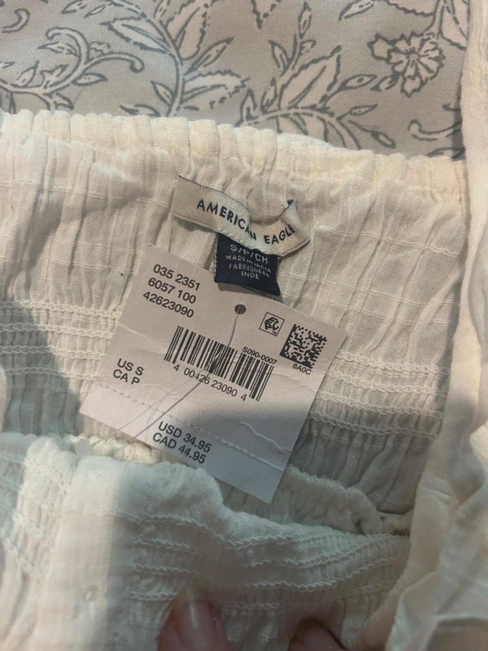 White Ruffled Tie-Front Crop Tank Top - Picture 4 of 7